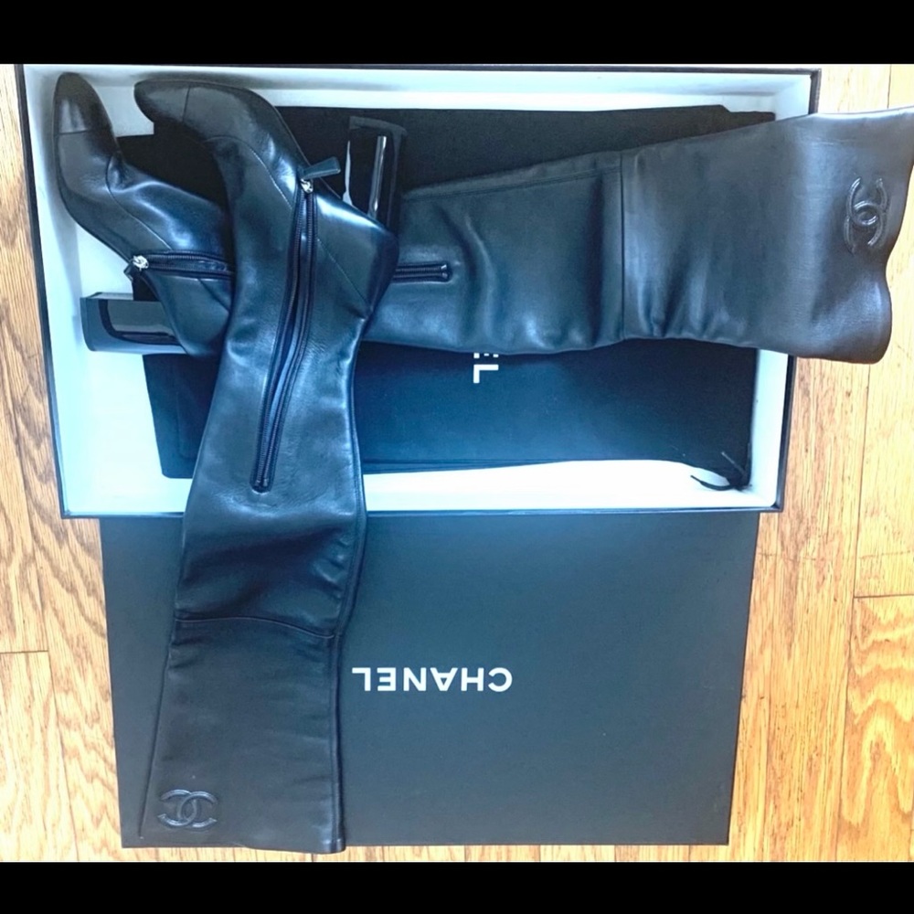 CHANEL Over The Knee Boots